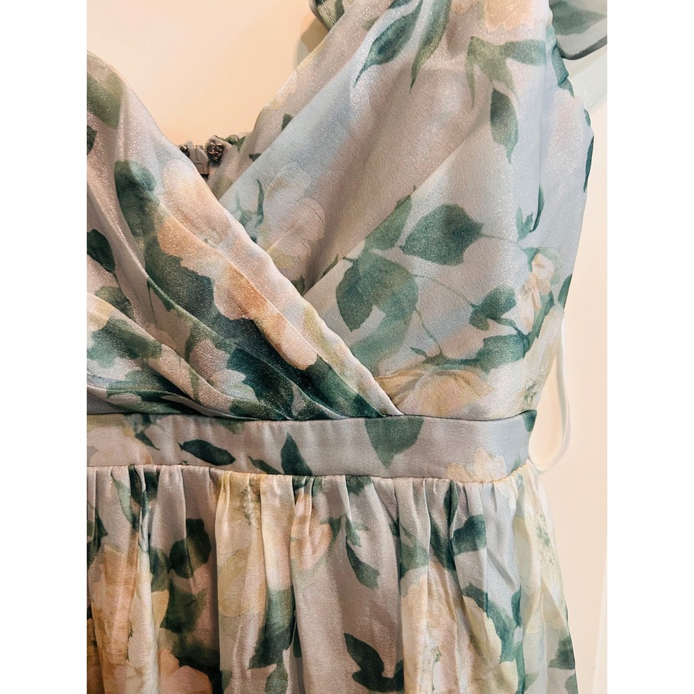 Lulus Size L Soiree Perfection Blue Floral Maxi Dress Wedding Garden Party - Picture 3 of 10